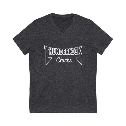 Thunderkick Chicks Short Sleeve V-Neck Tee